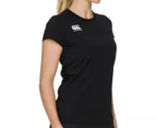 Canterbury Women's Crew Neck Logo Tee / T-Shirt / Tshirt - Black