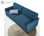 Zinus 3-Seat Jackie Sofa - Blue Weave/Black