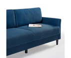 Zinus 3-Seat Jackie Sofa - Blue Weave/Black