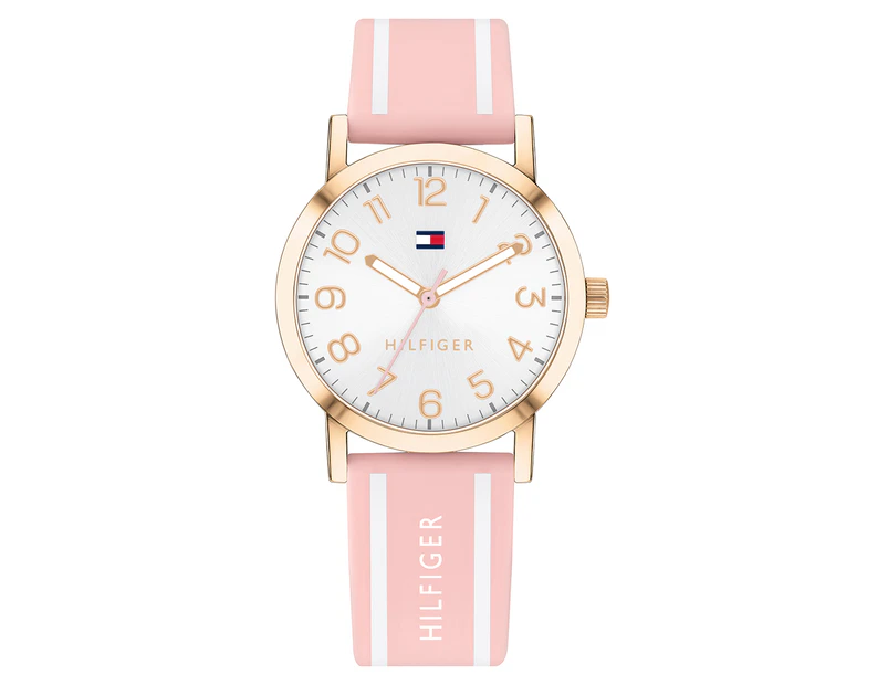 Tommy Hilfiger Girls' 29.5mm 1782172 Silicone Watch - Pink/White