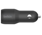 Belkin BoostCharge 24W Dual USB Car Charger w/ USB-A to Micro-USB Cable