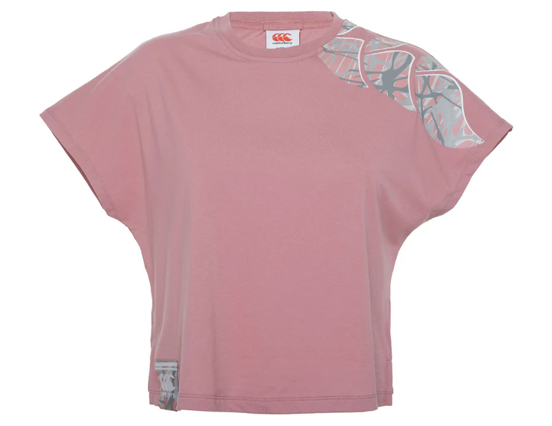 Canterbury Women's Camo Logo Print Tee / T-Shirt / Tshirt - Foxglove