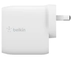 Belkin Dual USB-A 24W Wall Charger w/Lightning MFI-Certified Cable for iPhone/WH