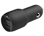 Belkin BoostCharge 24W Dual USB Car Charger w/ Lightning to USB-A Cable