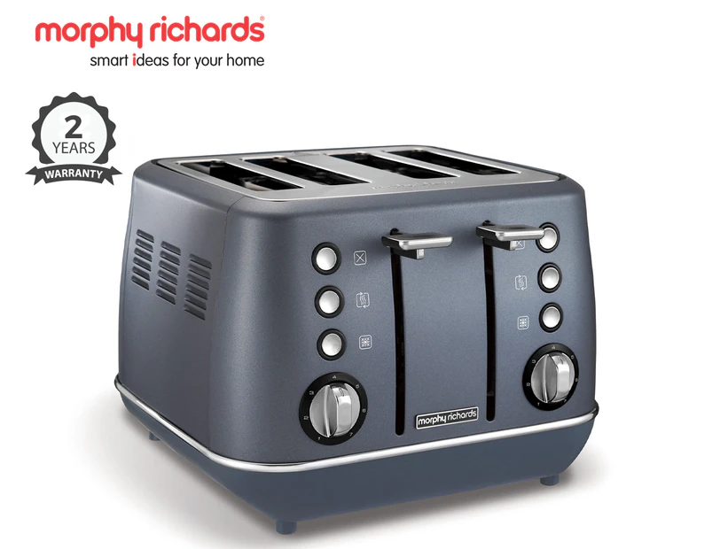 Morphy Richards Evoke Special Edition 4 Slice Toaster - Blue Steel