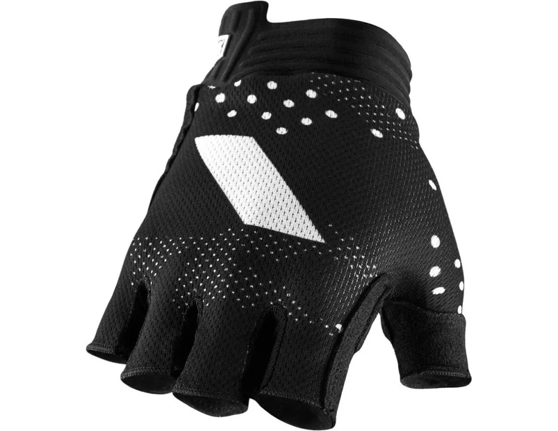 100% Exceeda Fingerless Gel Gloves Black 2019