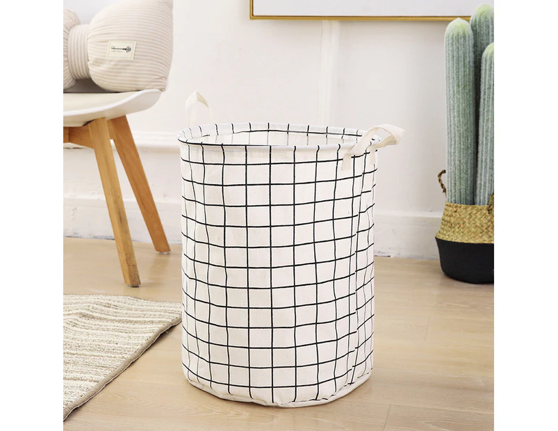 38*43cm Round Laundry Basket Bucket Organizer