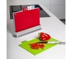 Coloured Chopping Board Set | Non-slip Index Cutting Boards With Stand | M&W 4