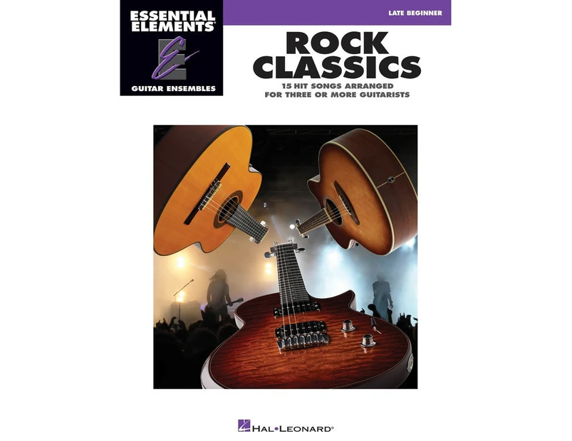 Rock Classics Late Beginner Essential Elements Guitar Ensemble (Softcover Book)