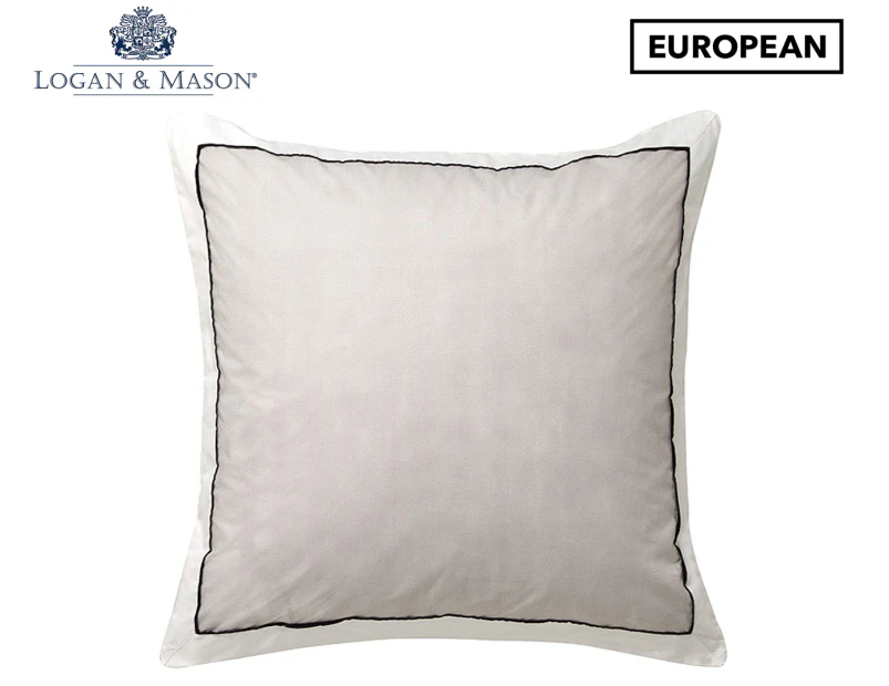 Logan & Mason Essex European Pillowcase - Stone