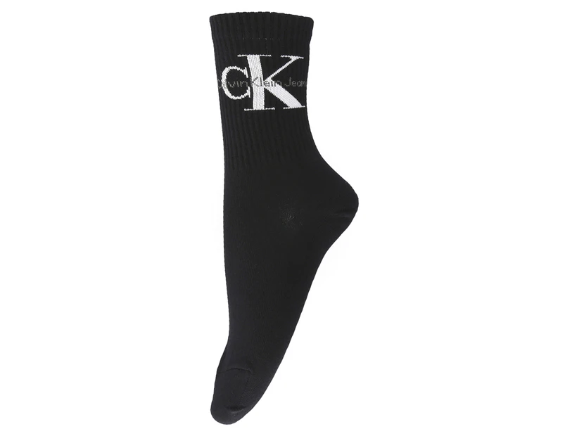 Calvin Klein Jeans Women's Logo Crew Socks - Black