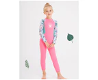 Mr Dive Kids Wetsuit Jellyfish Neoprene Children Long Sleeve Diving Suit Swimwear for Girl Wetsuit-Pink