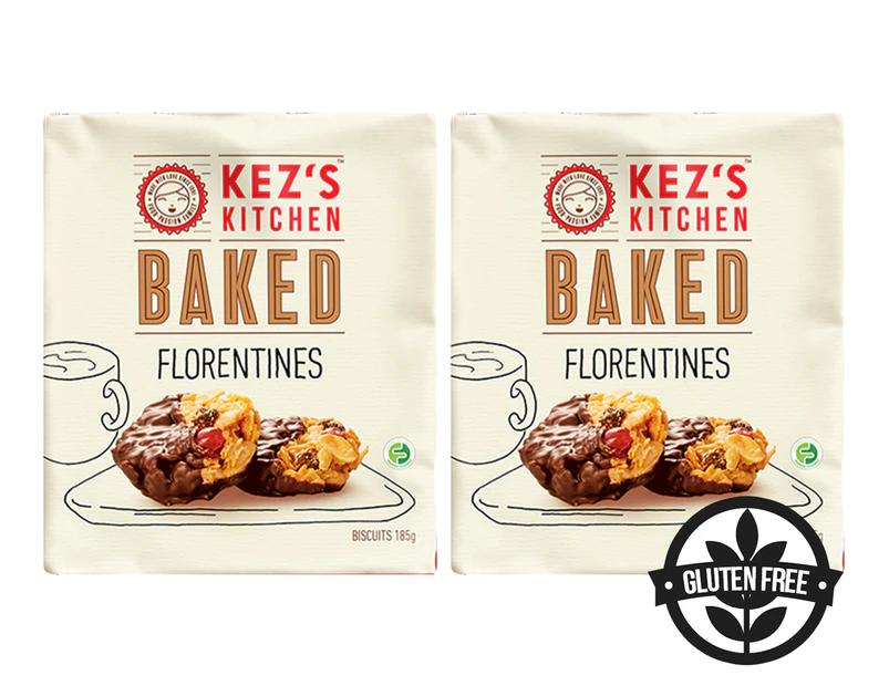 2 x Kez's Kitchen Gluten Free Baked Florentines 185g