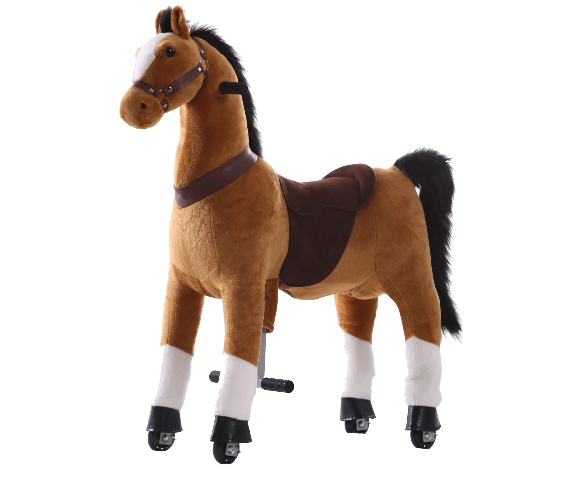 Light Brown Ride on Horse Animal Toy for Kids  - Large