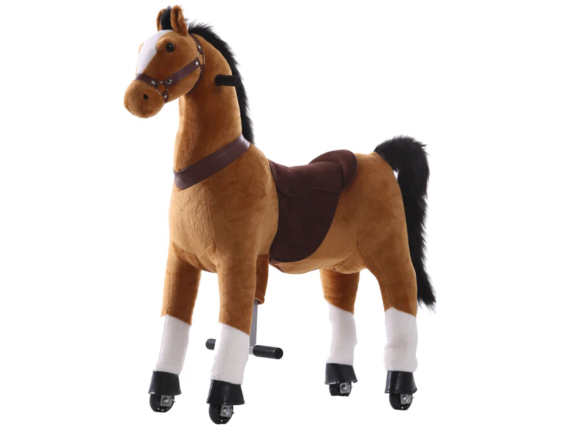 Light Brown Ride on Horse Animal Toy for Kids  - Large