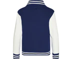 Awdis Kids Unisex Varsity Jacket / Schoolwear (Oxford Navy/White) - RW191