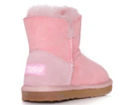 Ever Ugg Girls' Mini Button 8/9 Ugg Boots - Pink