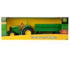 John Deere 20cm ERTL Tractor & Wagon Toy