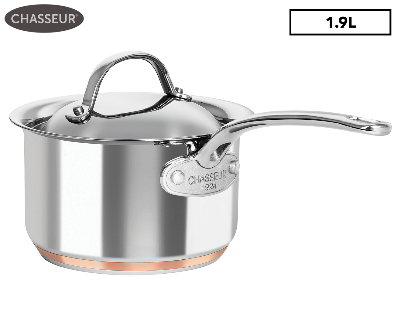 Chasseur 1.9L Le Cuivre Saucepan w Lid Catch .au