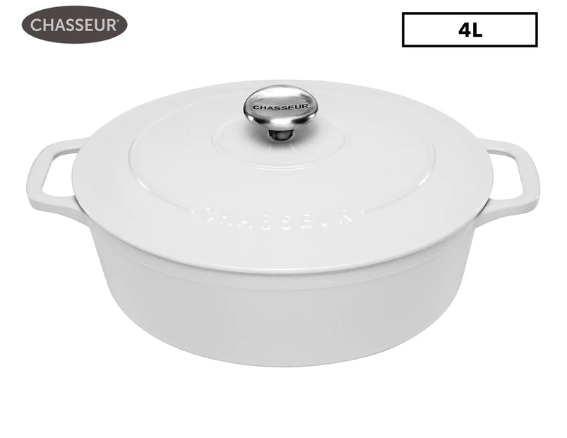 Chasseur 27cm / 4L Oval French Oven - Brilliant White