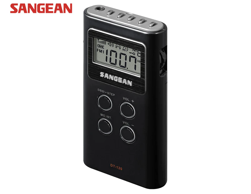 Sangean DT120 Personal Radio with Earphones - Black