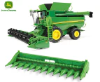 John Deere 1:16 Big Farm Combine w/ Corn and Draper Heads Toy