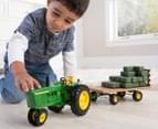 John Deere Tractor With Hay Wagon & Bales Toy 2