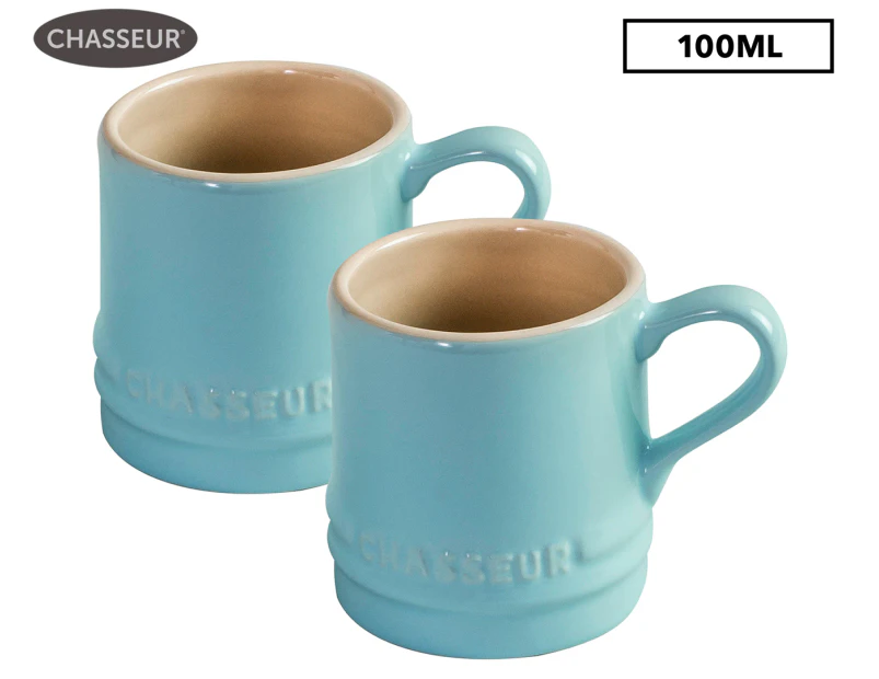 Set of 2 Chasseur 100mL Petit Cup - Duck Egg Blue