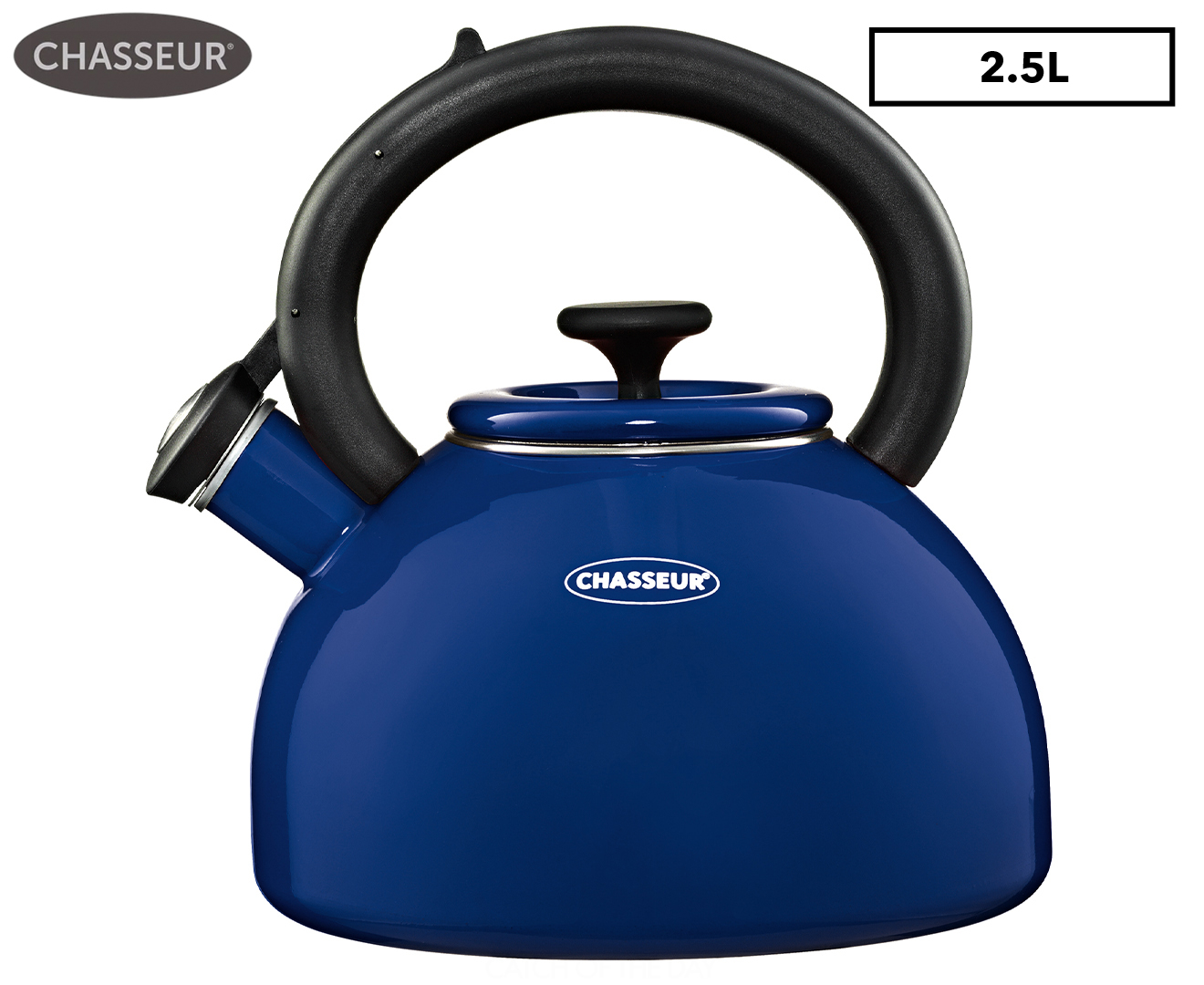 Chasseur 2.5L Domus Enamelled Whistling Kettle Blue Catch .au