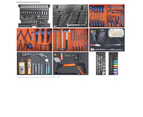 Sp Tools Box 293 Pc Tools Kit 14 Drawer Trolley Cabinet Diamond Black Sp52565d