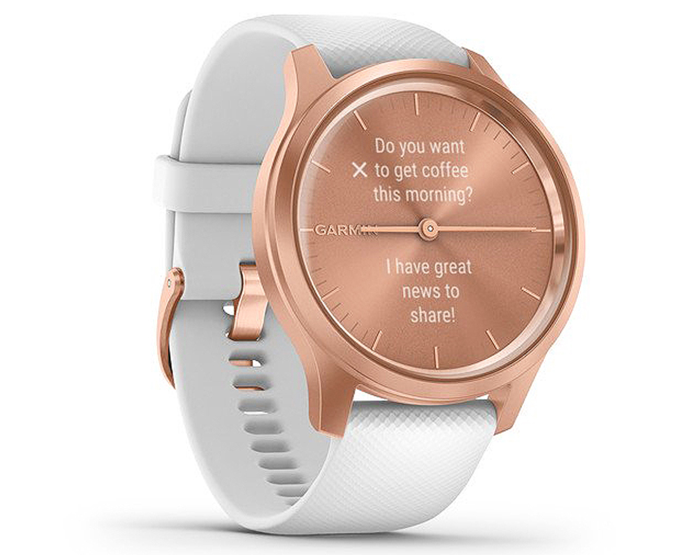 garmin vivomove white and rose gold