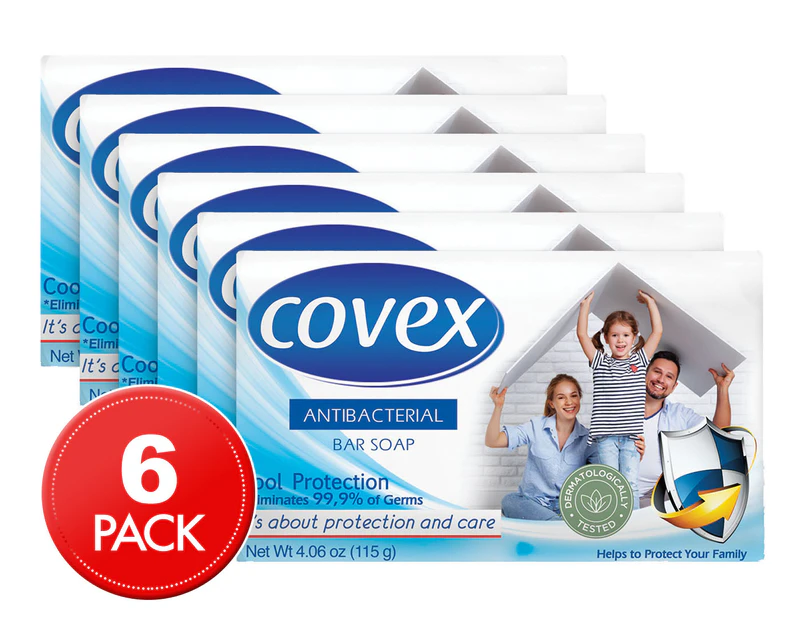 2 x 3pk Covex Antibacterial Soap Cool 115g