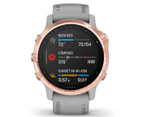 Garmin 42mm Fēnix 6S Sapphire Edition GPS Smartwatch - Rose Gold/Powder Grey