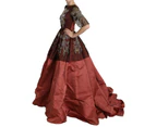 Dolce & Gabbana Crystal Chandelier Silk Princess Gown Dress Women Clothing Dresses
