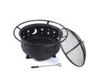 Fire Pit BBQ Grill Pits Outdoor Fireplace Portable Garden Patio Heater Brazier