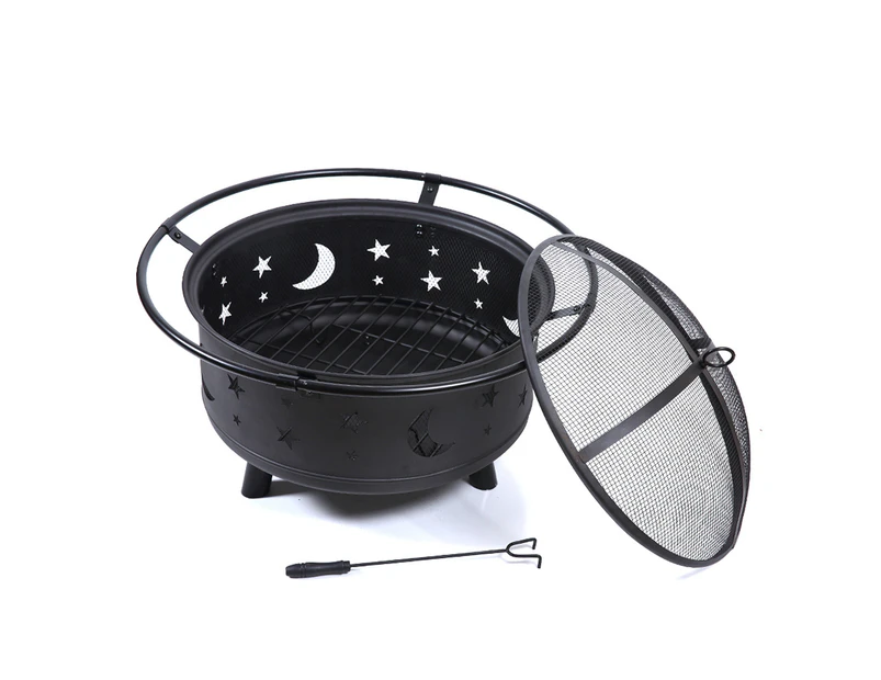 Fire Pit BBQ Grill Pits Outdoor Fireplace Portable Garden Patio Heater Brazier
