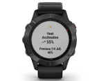 Garmin 47mm Fēnix 6 Sapphire Edition GPS Smartwatch - Carbon Grey/Black