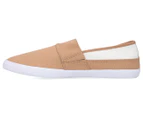 Lacoste Men's Marice 3191 CMA Canvas Slip-On Sneakers - Light Tan/White