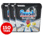 3 x 50pk Finish Quantum Ultimate Dishwasher Tablets Lemon Sparkle