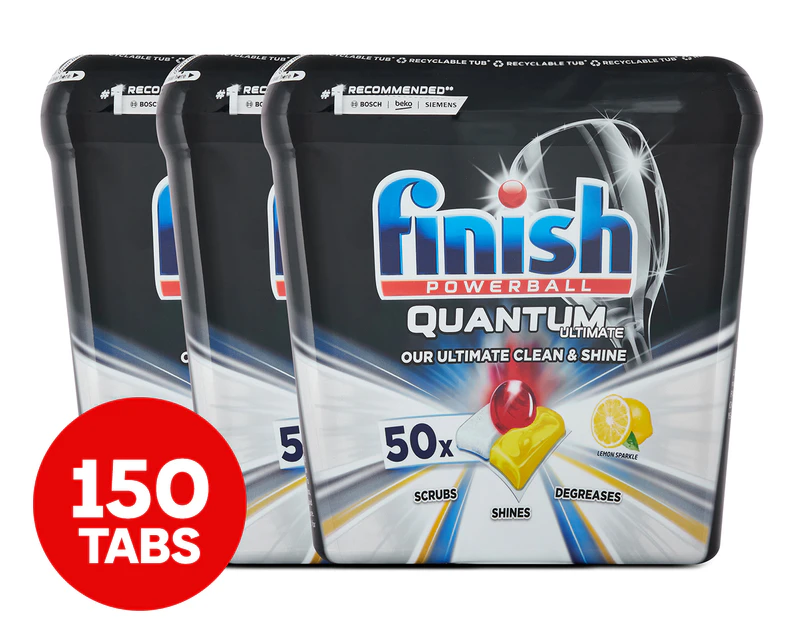 Finish Quantum Ultimate Powerball Dishwashing Tablets Lemon 50pk
