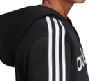 Adidas Boys' Hooded 3-Stripe Sweatshirt - Black/White