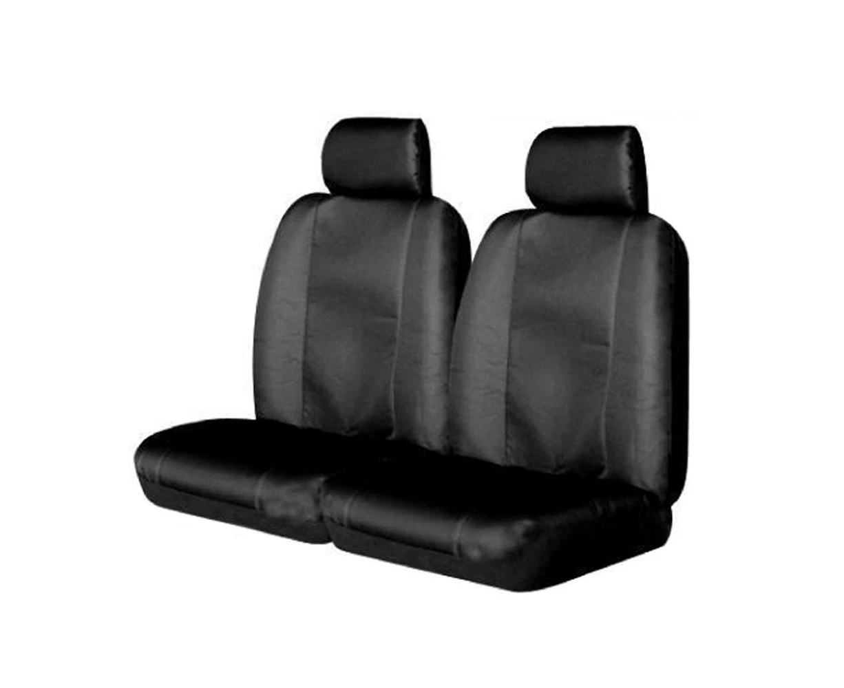 Canvas Seat Covers for Mazda Bt-50 Fronts Single-Cab 11/2006-10/2011 Black