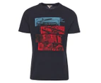 Ben Sherman Men's Jazz Cover Tee / T-Shirt / Tshirt - Dark Navy