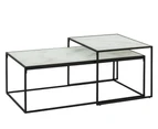 Cooper & Co. Living Set of 2 Lincoln Glass Nesting Coffee Tables
