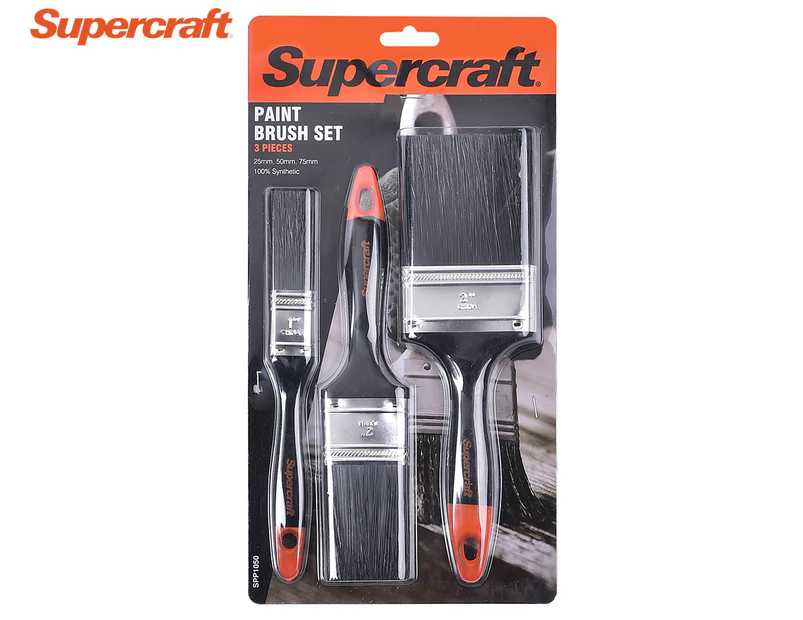 Supercraft 3-Piece Paint Brush Set