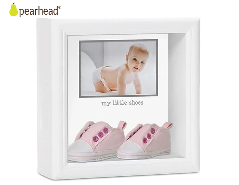 Pearhead Baby Shoe Frame - White