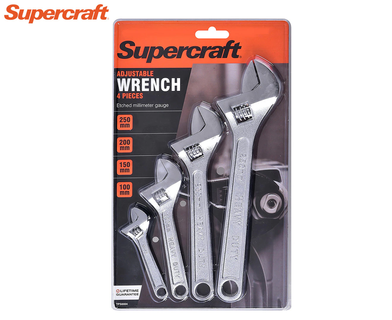 Supercraft 4-Piece Adjustable Wrench Set