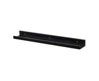 Harbour Housewares Wooden Picture Ledge - Wall Mounted Gallery Storage Shelf for Living Room Bedroom Office - 56cm - Black