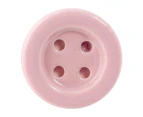 Nicola Spring Vintage Button Ceramic Drawer Knob - Interior Furniture Cupboard Door Handle - 4.5cm - Pink