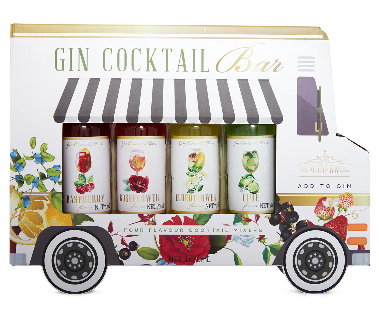 The Modern Bar Gin Cocktail Mixers Truck 4Pack